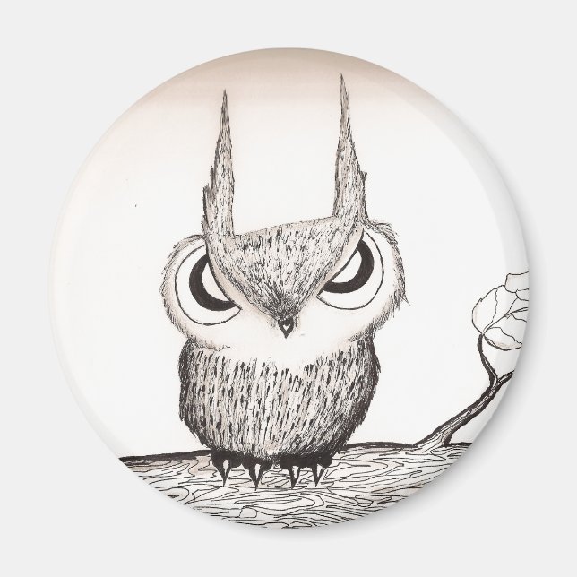 Owl-With-Attitude! - magnet (Front)