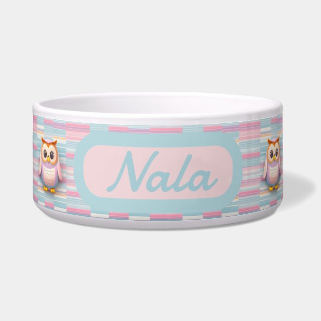Owl with cross stripes pattern pastel colored patt (Front)