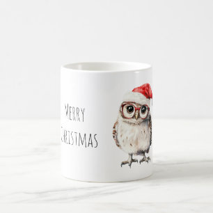 Owl with Glasses Christmas Coffee Mug