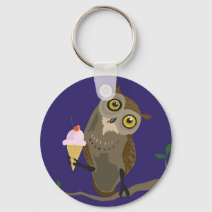 Owl with IceCream keychain