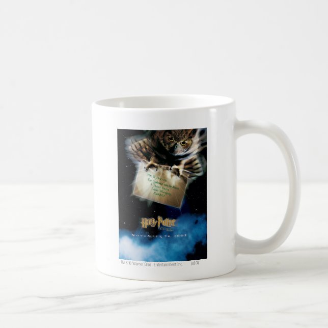 Owl with Letter Movie Poster Coffee Mug (Right)