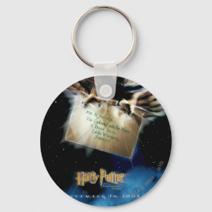 Owl with Letter Movie Poster Key Ring