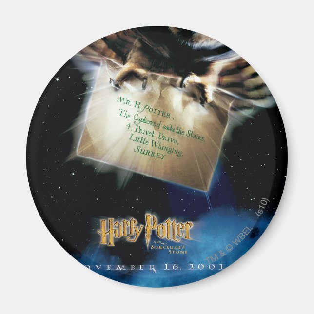 Owl with Letter Movie Poster Magnet (Front)