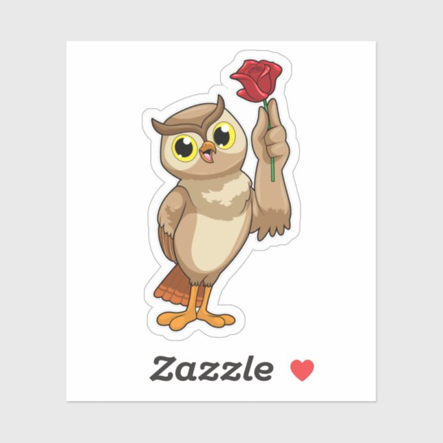 Owl with Rose (Sheet)