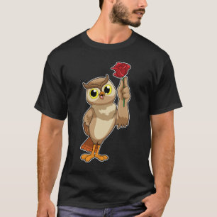 Owl with Rose T-Shirt