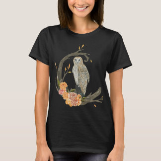 Owl with Roses T-Shirt