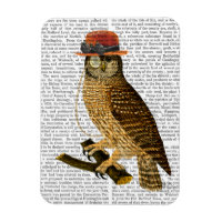 Owl with Steampunk Style Bowler Hat