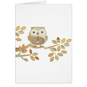 Owl with Tie in Tree
