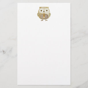 Owl With Tie Stationery