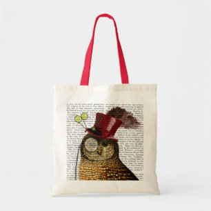 Owl With Top Hat 3 Tote Bag
