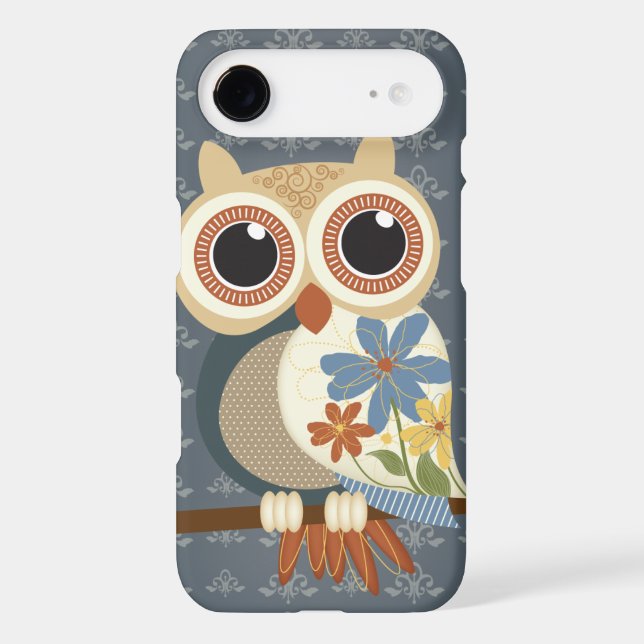 Owl with Vintage Flowers iPhone 6 case (Back)