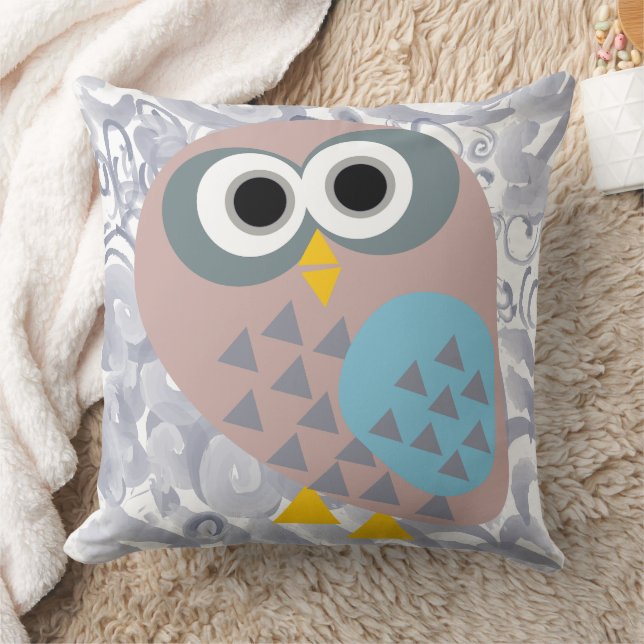 Owl with watercolor cushion (Blanket)