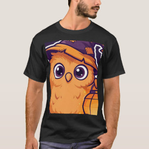 Owl Wizard Lantern Halloween T-Shirt
