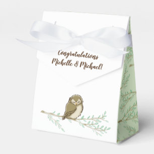 Owl Woodland Animal Baby Shower Favour Box