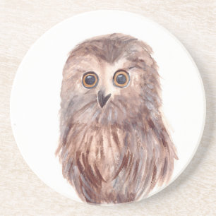 Owl woodland bird coaster