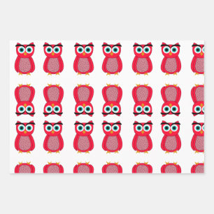 Owl  wrapping paper sheet