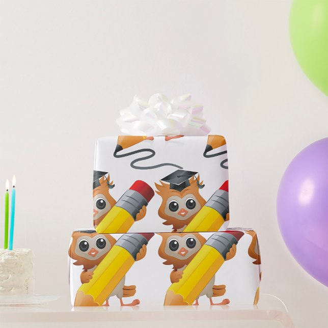 Owl Writing Wrapping Paper (Creator Uploaded)