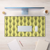 Owl (yellow) - Desk Mat