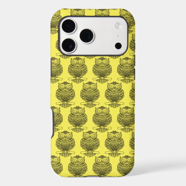 Owl (yellow) - iPhone Case (Back)
