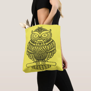 Owl (yellow) - Tote Bag