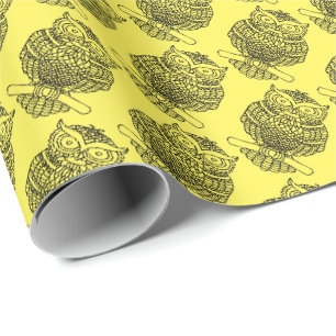 Owl (yellow) - Wrapping Paper