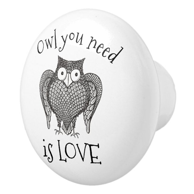 Owl you Need Ceramic Knob (Right)