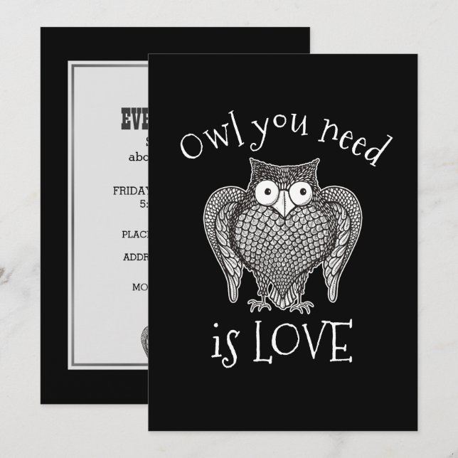Owl you Need Invitation (Front/Back)