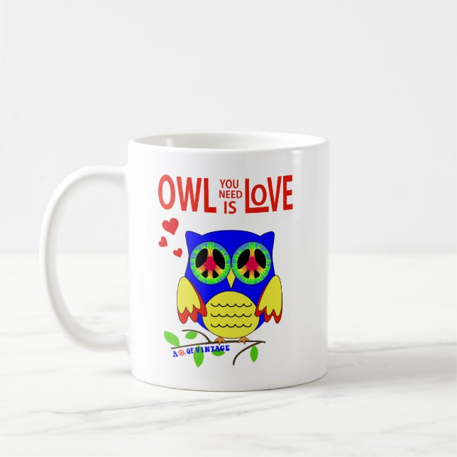 Owl You Need Is Love Coffee Mug (Left)