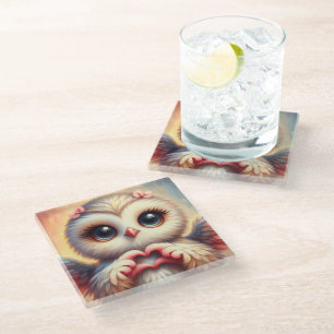 Owl You Need is Love Glass Coaster