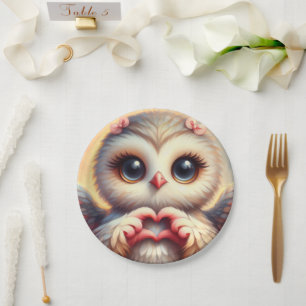 Owl You Need is Love Paper Plate