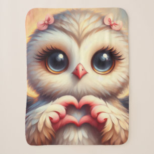 Owl You Need is Love Sherpa Blanket