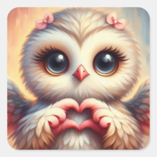 Owl You Need is Love Square Sticker