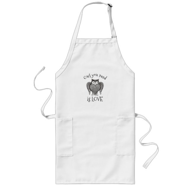 Owl you Need Long Apron (Front)
