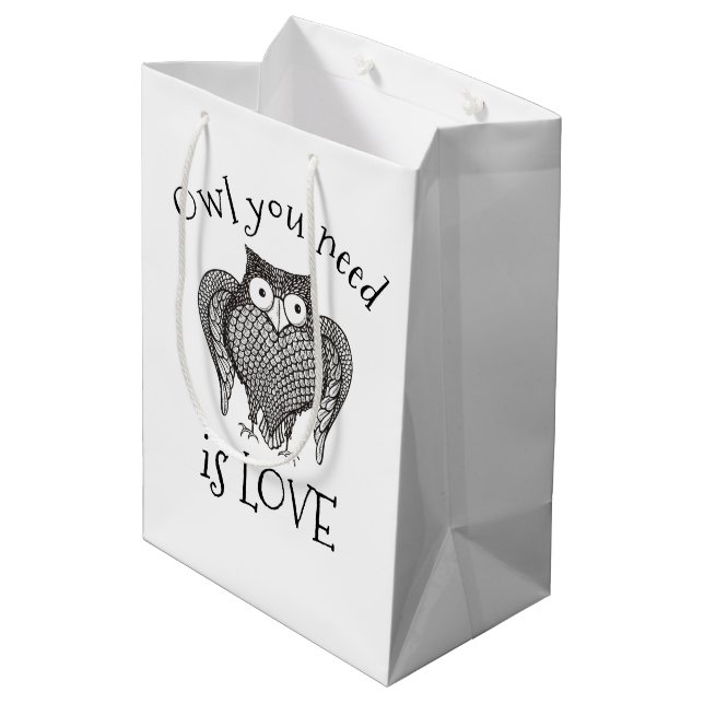 Owl you Need Medium Gift Bag (Back Angled)
