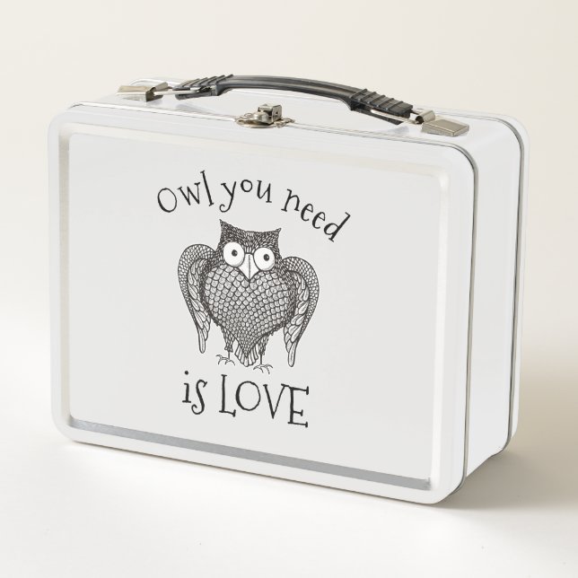 Owl you Need Metal Lunch Box (Front)