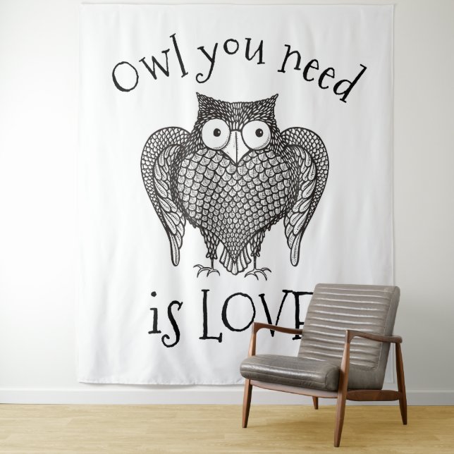 Owl you Need Tapestry (In Situ)