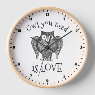 Owl you Need Wall Clock