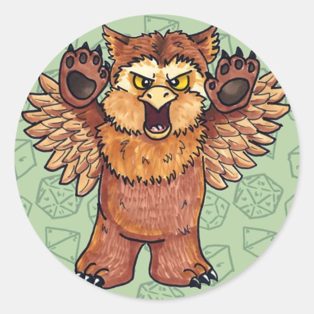Owlbear Classic Round Sticker (Front)
