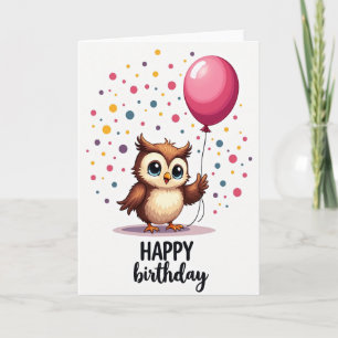 Owlets Joyful Birthday Card