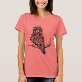 Owlfully Cute Ringer T (W) T-Shirt