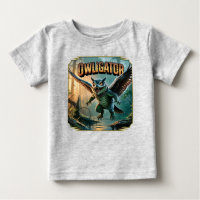 Owligator Illustration – Owl Alligator Funny Scary