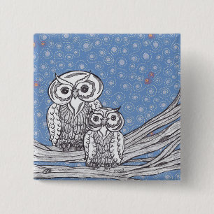 Owls 13 Button