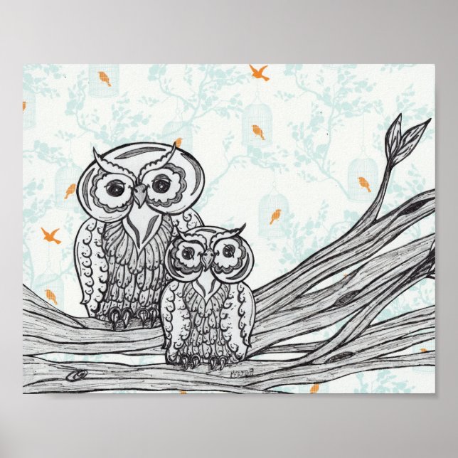 Owls 25 Print (Front)