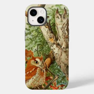 OWLS AMONG FALL LEAVES IN WOODLAND Case-Mate iPhone 14 CASE