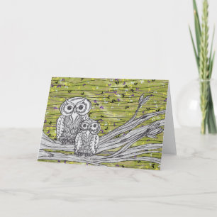 Owls and Butterflies 2 Card