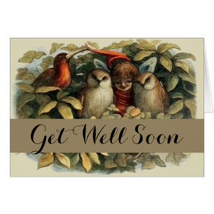 Owls and Elf Fairies Nature Illustration