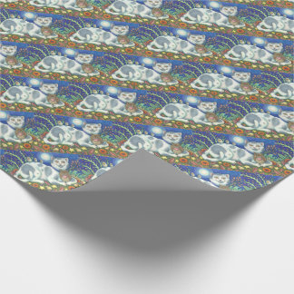 OWLS AND PUSSYCAT WRAPPING PAPER Cat