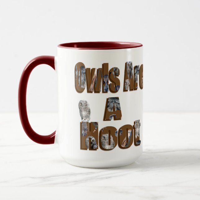 Owls Are A Hoot Picture Logo, Mug (Left)