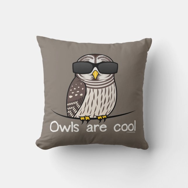 Owls are cool cushion (Front)