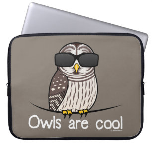 Owls are cool laptop sleeve